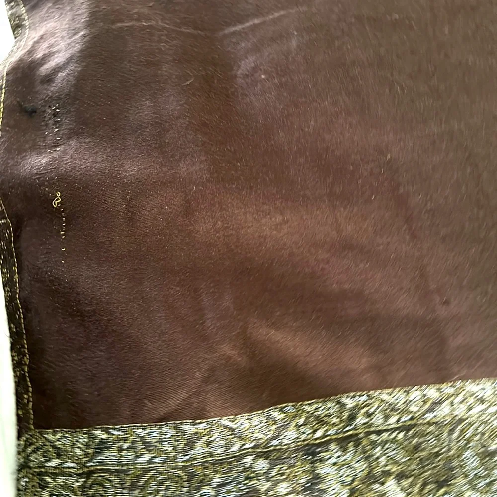 Olive and silver pashmina